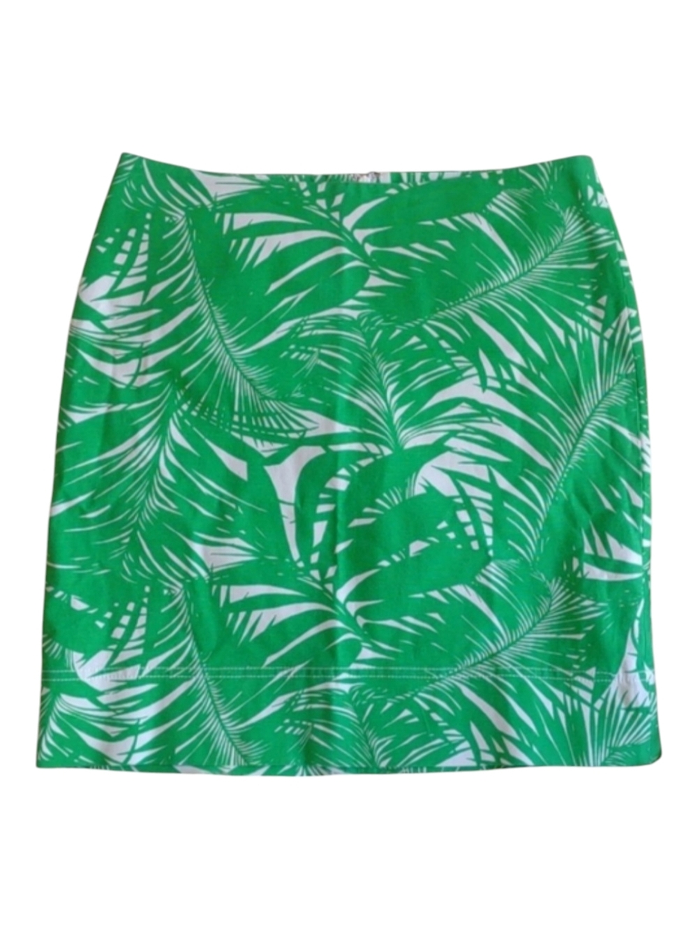TALBOTS Skirt Palm Leaves Printed Green 4